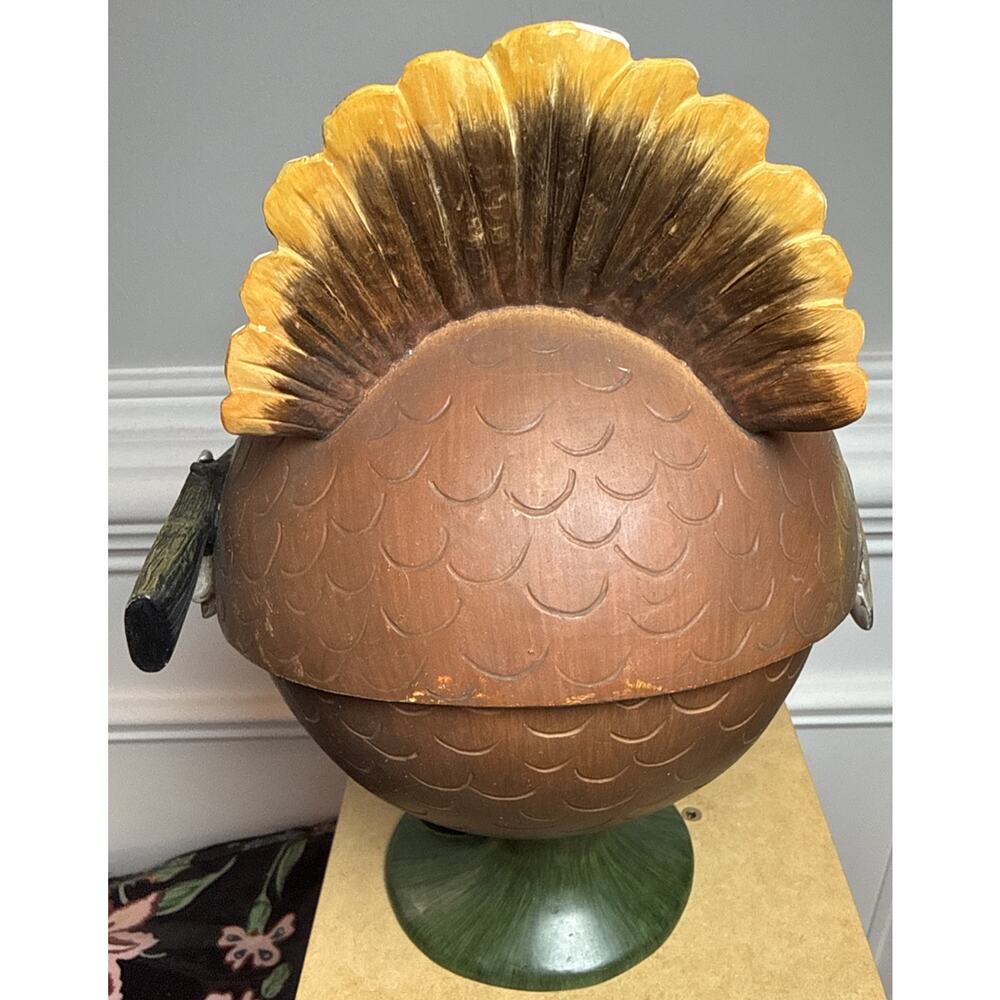 Department 56 Flip Tops Thanksgiving Turkey Candy Dish 2002 Gun Tip Missing - Picture 5 of 8
